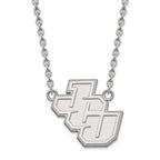14k White Gold LogoArt John Carroll University Large Pendant 18 inch Necklace