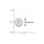 10k White Gold NHL LogoArt Winnipeg Jets Extra Small Post Earrings