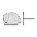 Sterling Silver Rhodium-plated LogoArt Kent State University Extra Small Post Earrings
