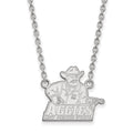 10k White Gold LogoArt New Mexico State University Aggies Large Pendant 18 inch Necklace