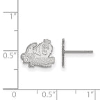 10k White Gold LogoArt Old Dominion University Extra Small Post Earrings