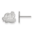 10k White Gold LogoArt Old Dominion University Extra Small Post Earrings