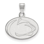 Sterling Silver Rhodium-plated LogoArt Penn State University Lion Small Pendant