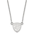 Sterling Silver Rhodium-plated NHL LogoArt Florida Panthers Small Pendant 18 inch Necklace
