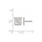 10k White Gold NHL LogoArt New York Rangers Extra Small Post Earrings