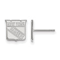 14k White Gold NHL LogoArt New York Rangers Extra Small Post Earrings
