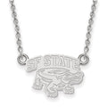 Sterling Silver Rhodium-plated LogoArt San Francisco State University Small Pendant 18 inch Necklace