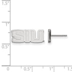 14k White Gold LogoArt Southern Illinois University S-I-U Extra Small Post Earrings