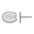 Sterling Silver Rhodium-plated LogoArt St. Cloud State University Extra Small Post Earrings
