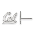 Sterling Silver Rhodium-plated LogoArt University of California Berkeley Extra Small Post Earrings