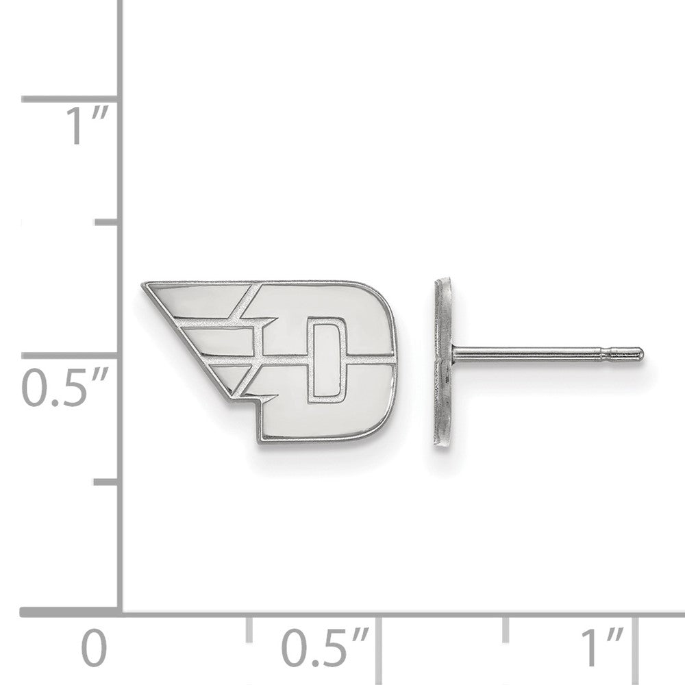 10k White Gold LogoArt University of Dayton Extra Small Post Earrings