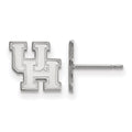 14k White Gold LogoArt University of Houston U-H Extra Small Post Earrings