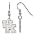 Sterling Silver Rhodium-plated LogoArt University of Kentucky U-K Small Dangle Wire Earrings