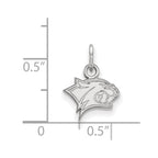 Sterling Silver Rhodium-plated LogoArt University of New Hampshire Wildcat Extra Small Pendant
