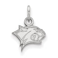 Sterling Silver Rhodium-plated LogoArt University of New Hampshire Wildcat Extra Small Pendant