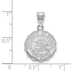 Sterling Silver Rhodium-plated LogoArt University of Nevada-Las Vegas Medium Crest Pendant