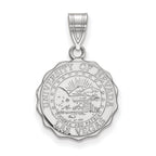 Sterling Silver Rhodium-plated LogoArt University of Nevada-Las Vegas Medium Crest Pendant