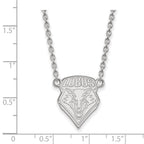 10k White Gold LogoArt University of New Mexico Large Pendant 18 inch Necklace