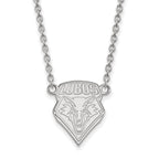Sterling Silver Rhodium-plated LogoArt University of New Mexico Large Pendant 18 inch Necklace