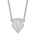 10k White Gold LogoArt University of New Mexico Large Pendant 18 inch Necklace
