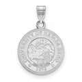 Sterling Silver Rhodium-plated LogoArt University of Nevada-Reno Medium Crest Pendant