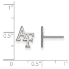 Sterling Silver Rhodium-plated LogoArt United States Air Force Academy A-F Extra Small Post Earrings