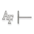 14k White Gold LogoArt United States Air Force Academy A-F Extra Small Post Earrings
