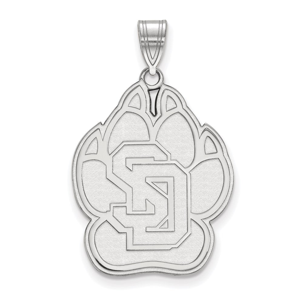 14k White Gold LogoArt University of South Dakota Extra Large Pendant