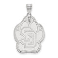 10k White Gold LogoArt University of South Dakota Extra Large Pendant
