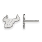 14k White Gold LogoArt University of South Florida Bull Extra Small Post Earrings