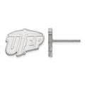 Sterling Silver Rhodium-plated LogoArt University of Texas at El Paso Extra Small Post Earrings