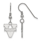 Sterling Silver Rhodium-plated LogoArt University of Virginia Small Dangle Wire Earrings