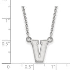 Sterling S. Rh-p LogoArt Vanderbilt University Small Pendant w/Necklace