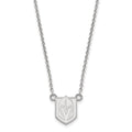 Sterling Silver Rhodium-plated NHL LogoArt NHL Vegas Golden Knights Small Pendant 18 inch Necklace