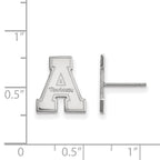 Sterling Silver Rhodium-plated LogoArt Appalachian State University Small Post Earrings