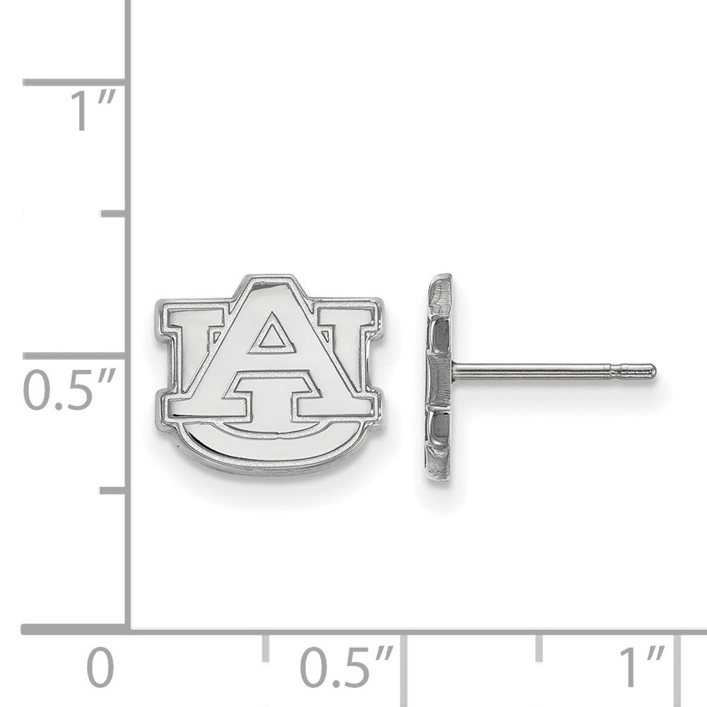 14k White Gold LogoArt Auburn University A-U Extra Small Post Earrings