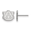 14k White Gold LogoArt Auburn University A-U Extra Small Post Earrings