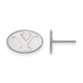 Sterling Silver Rhodium-plated LogoArt Brigham Young University Letter Y Extra Small Post Earrings