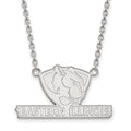 Sterling Silver Rhodium-plated LogoArt Eastern Illinois University Large Pendant 18 inch Necklace