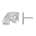 14k White Gold LogoArt Florida A and M University Rattler Small Post Earrings
