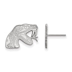 10k White Gold LogoArt Florida A and M University Rattler Small Post Earrings