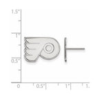 14k White Gold NHL LogoArt Philadelphia Flyers Small Post Earrings