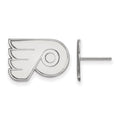 10k White Gold NHL LogoArt Philadelphia Flyers Small Post Earrings