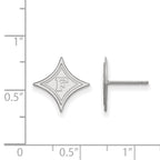14k White Gold LogoArt Furman University Small Post Earrings