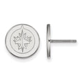 14k White Gold NHL LogoArt Winnipeg Jets Small Post Earrings