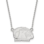Sterling Silver Rhodium-plated LogoArt Kent State University Small Pendant 18 inch Necklace