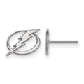 10k White Gold NHL LogoArt Tampa Bay Lightning Extra Small Post Earrings