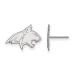 14k White Gold LogoArt Montana State University Bobcat Small Post Earrings