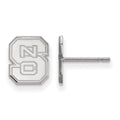 14k White Gold LogoArt North Carolina State University N-C-S Extra Small Post Earrings