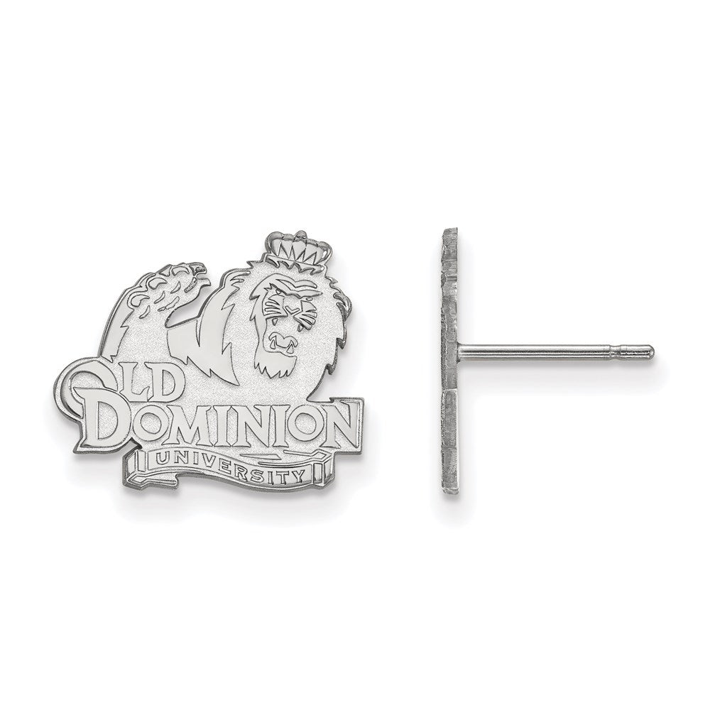 14k White Gold LogoArt Old Dominion University Small Post Earrings